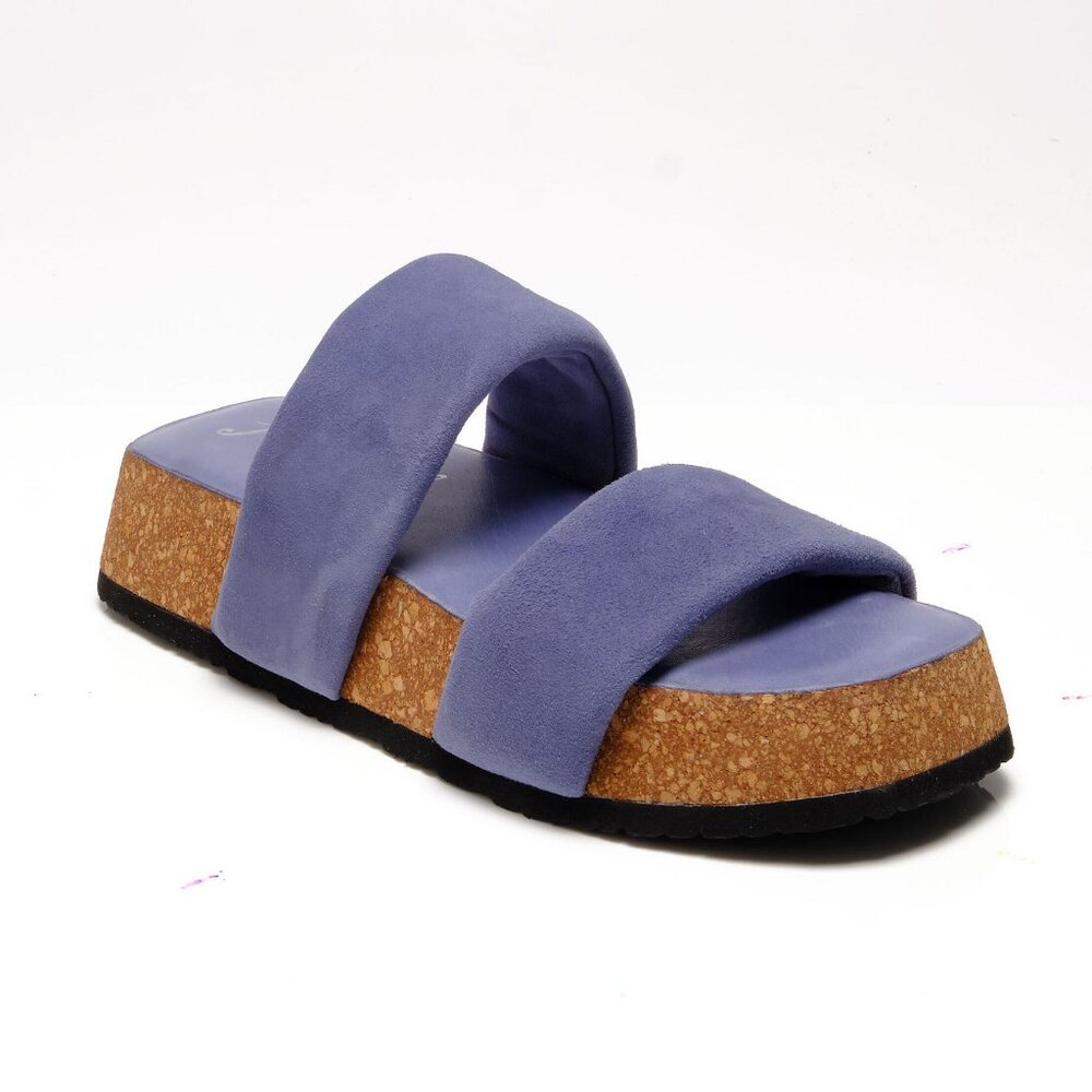🎉LAST CHANCE🎉 FREE PEOPLE Fairmount Flared Sandals / Seascape - Picture 4 of 11